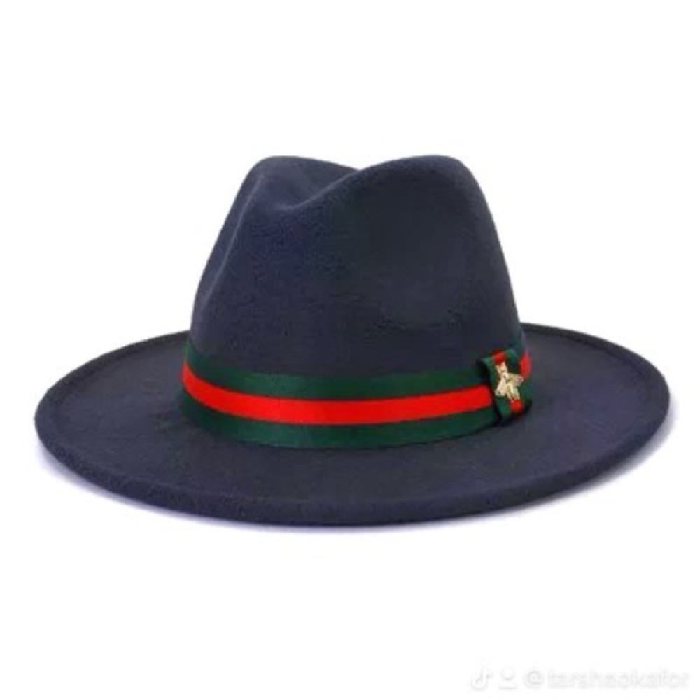 Black Fedora with Bee-Band Unisex